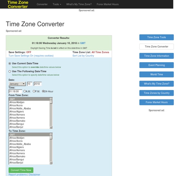 Time Zone Converter - Time & Time Zone Conversion