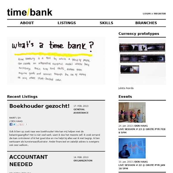 Timebank by e-flux