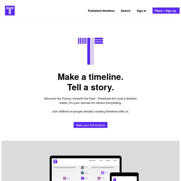 Create timelines, share them on the web