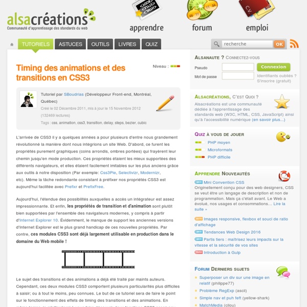 Timing des animations et des transitions en CSS3