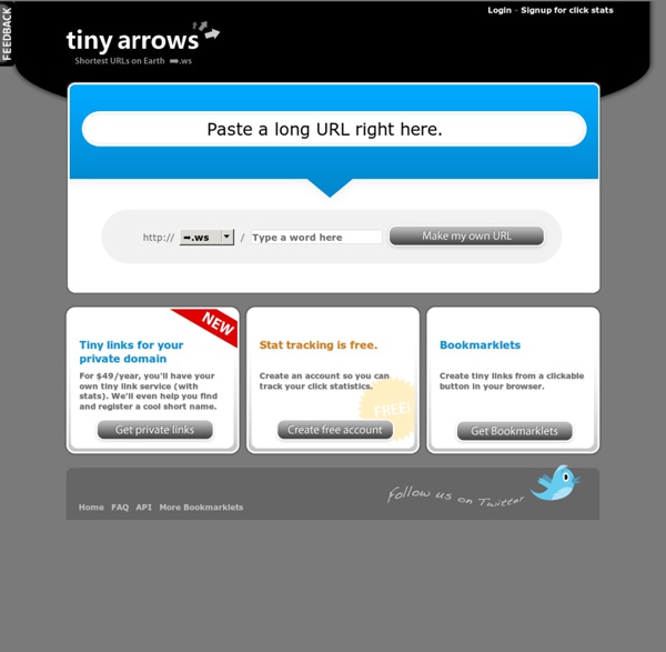 TinyArrows - Shortest URLs on Earth