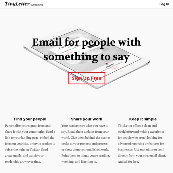 TinyLetter - Send email newsletters for free