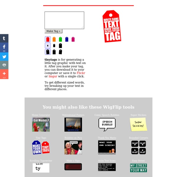 Tinytags - make a little text tag graphic