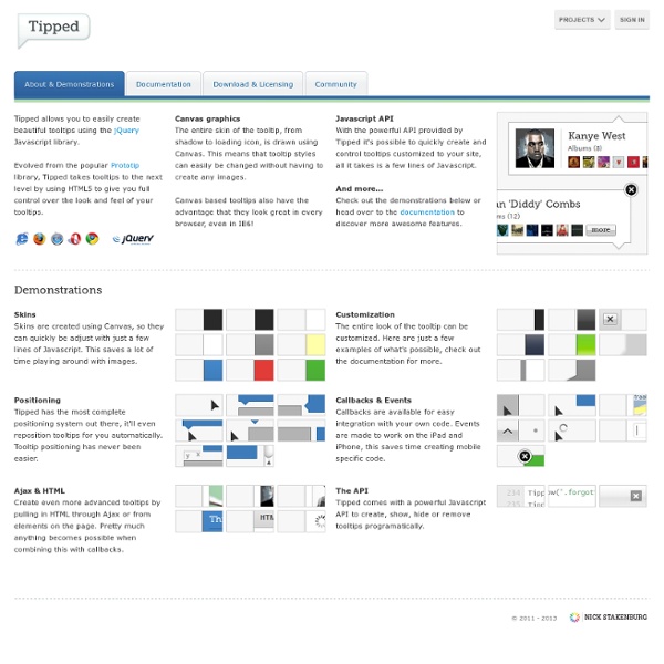 Tipped - The Javascript Tooltip Framework