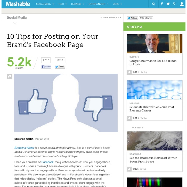 10 Tips for Posting on Your Brand's Facebook Page