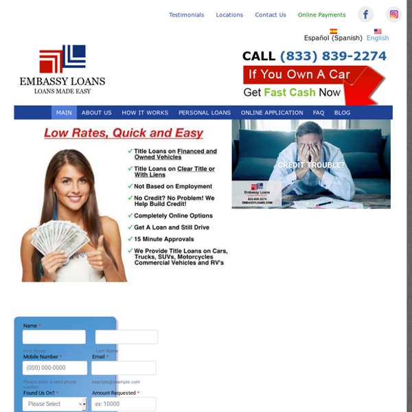 Auto Title Loans in Florida, Car Title Loans Made Easy - Embassy Loans