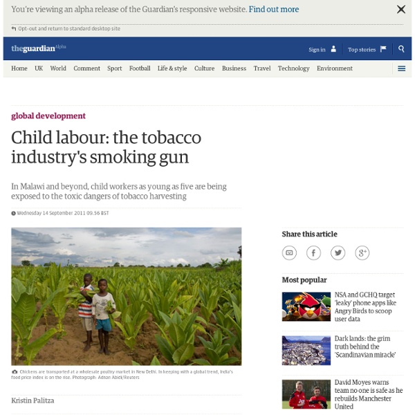Child labour: the tobacco industry's smoking gun