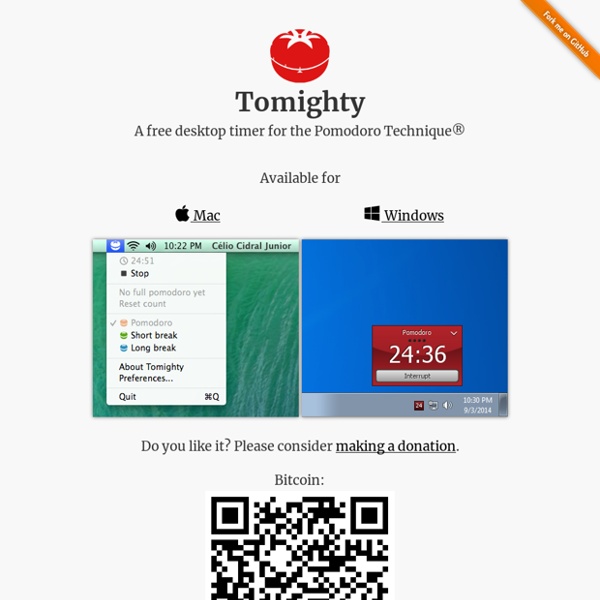 Tomighty - Desktop timer for Pomodoro Technique users