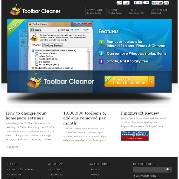 Toolbarcleaner.com – Free Toolbar Cleaner