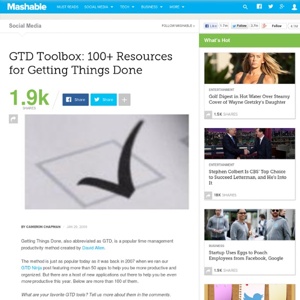 GTD Toolbox: 100+ Resources for Getting Things Done