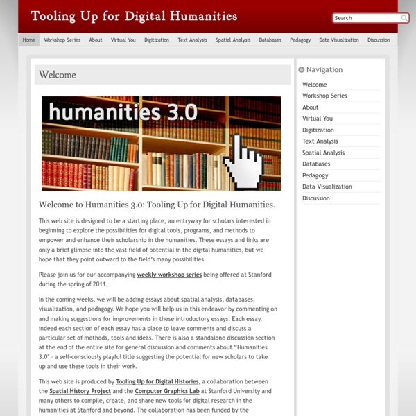 Tooling Up for Digital Humanities