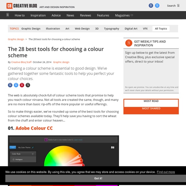 The 28 best tools for choosing a colour scheme