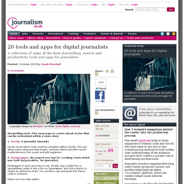 20 tools and apps for digital journalists