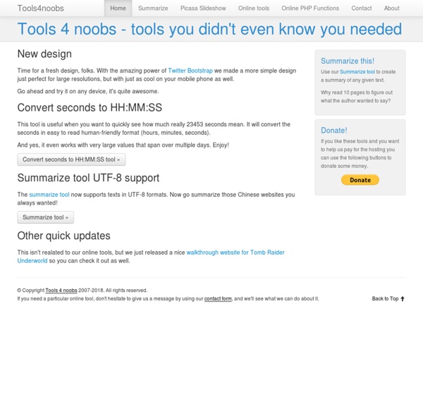 Tools 4 noobs - tools you didn't even know you needed