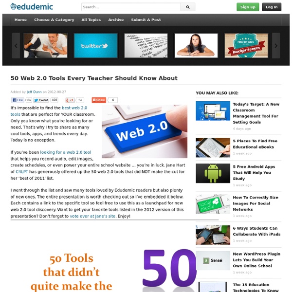 50 Web 2.0 Tools Every Teacher Should Know About