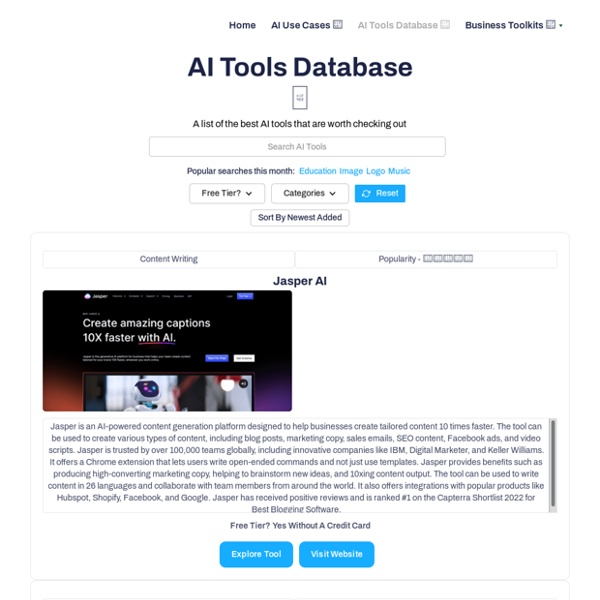 - AI Tools Database