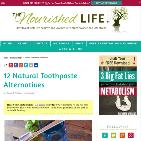 12 Natural Toothpaste Alternatives