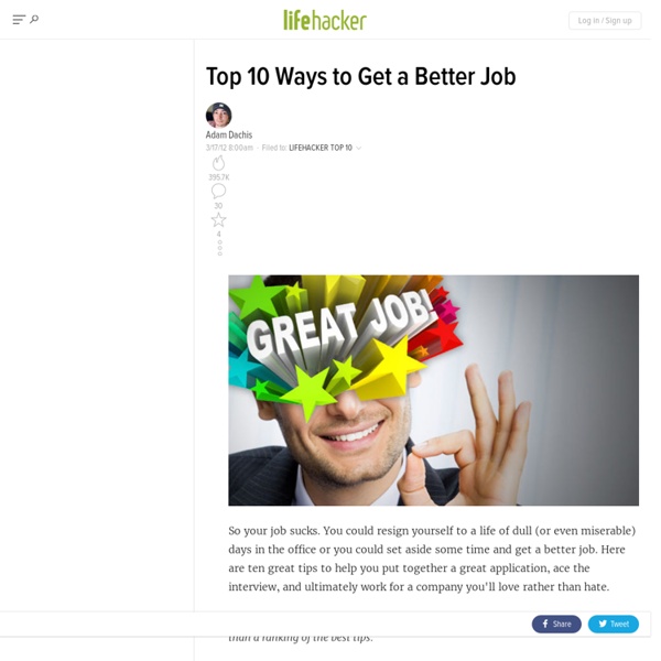 Top 10 Ways to Get a Better Job