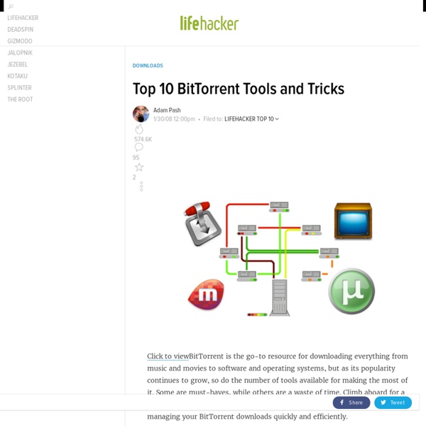 Top 10: Top 10 BitTorrent Tools and Tricks