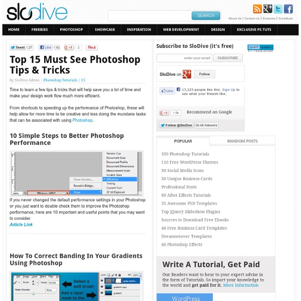Top 15 Must See Photoshop Tips & Tricks