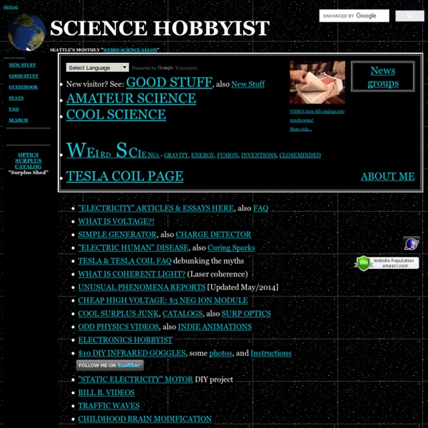 SCIENCE HOBBYIST: Top Page