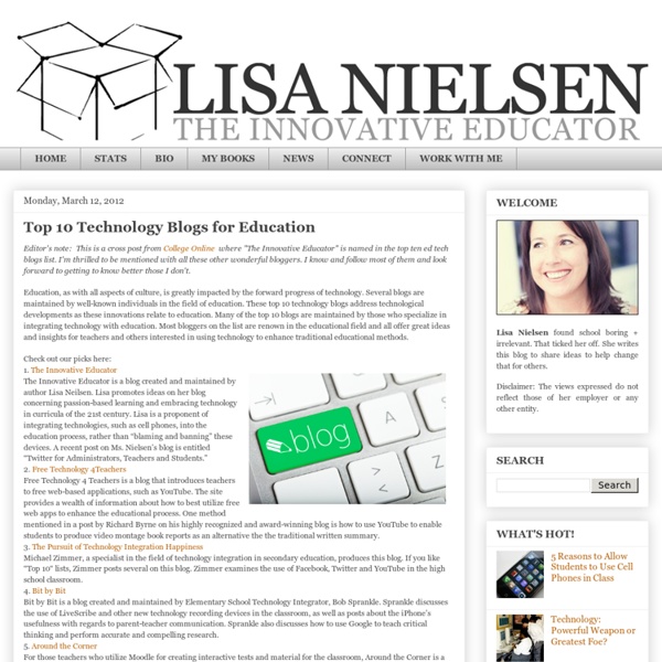 Top 10 Technology Blogs for Education
