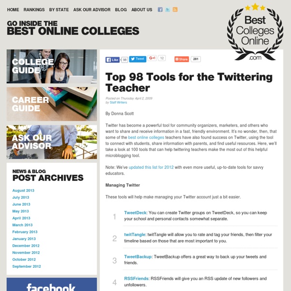 Top 100 Tools for the Twittering Teacher