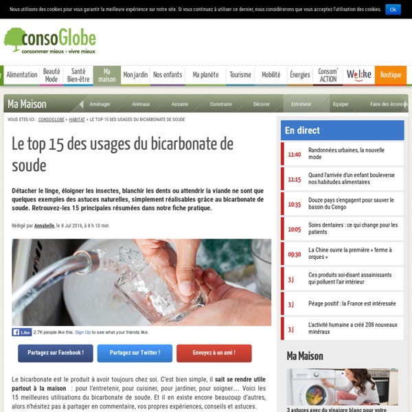 Le top 15 des usages du bicarbonate de soude