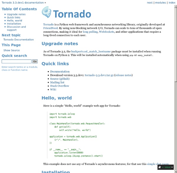 Tornado Web Server