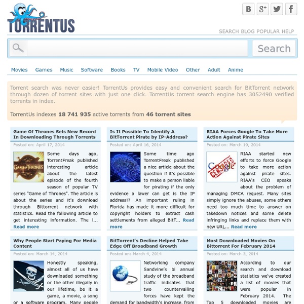 TorrentUs - Torrent Search Engine