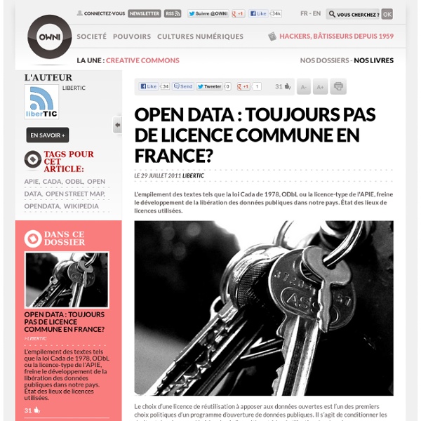 Open data : toujours pas de licence commune en France?