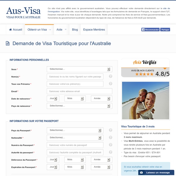 Visa Touristique Australie - eVisitor Australie de 3 Mois