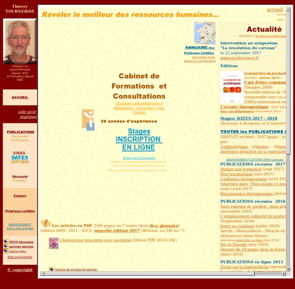 TOURNEBISE Thierry - Cabinet de Formation et Consultation