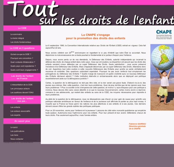 Tout sur les droits de l'enfant