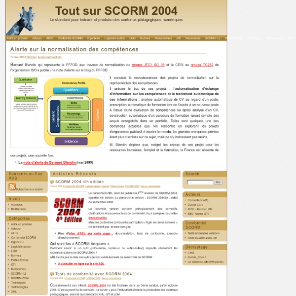 Tout sur la norme SCORM 2004 pour le e-learning et le multimédia pédagogique