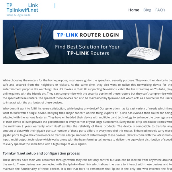 Tplinkwifi net - TP Link