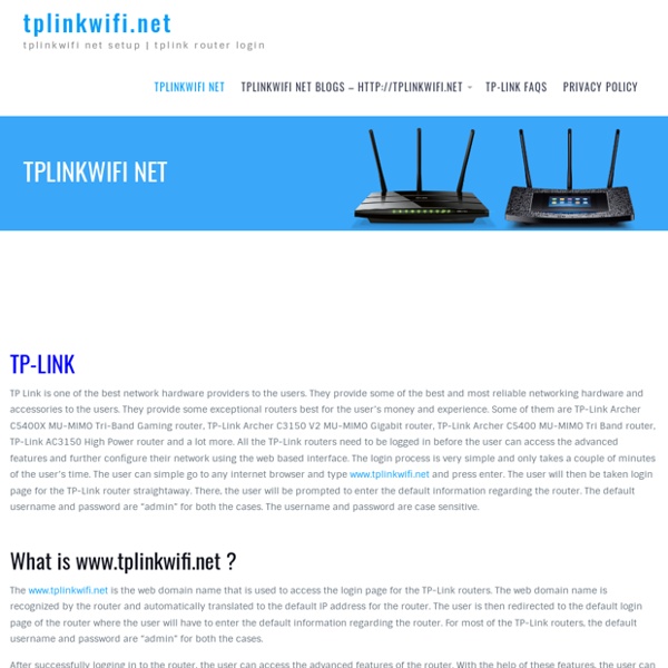 Tplinkwifi.net - tplink router setup guide - www.tplinkwifi.net setup