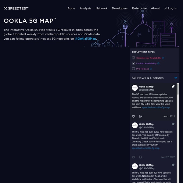 Ookla 5G Map - Tracking 5G Network Rollouts Around the World