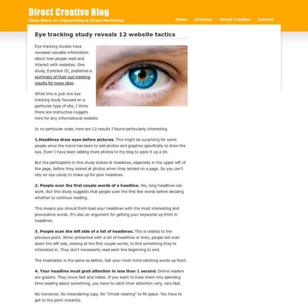 Eye tracking study reveals 12 website tactics