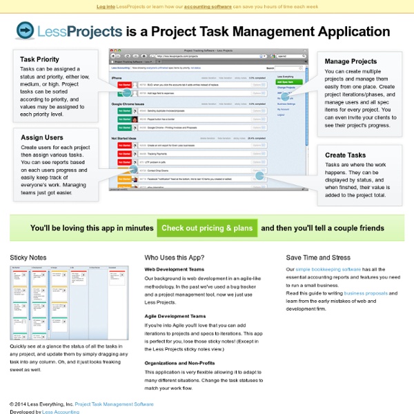 Project Tracking Software - Less Projects