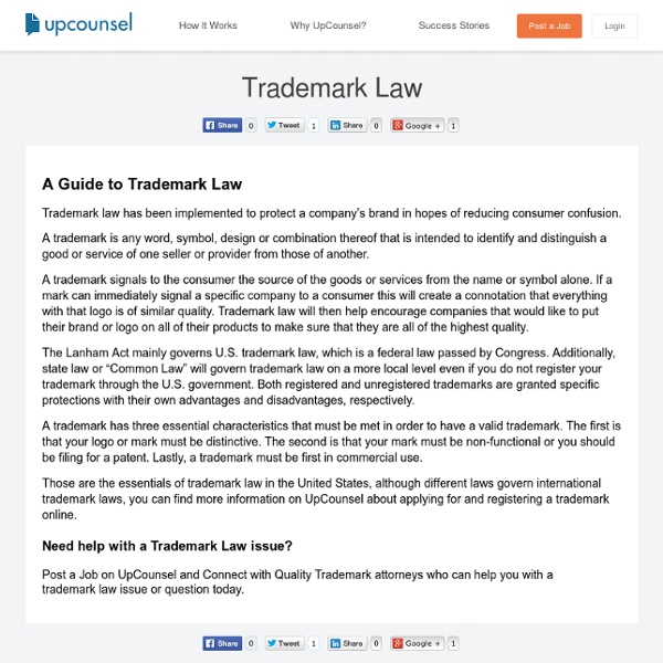 A Guide to Trademark Law