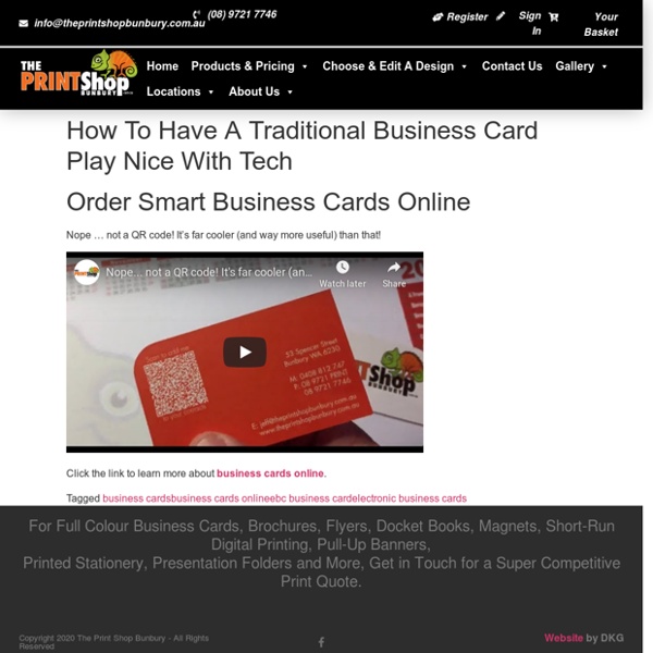 How To Have A Traditional Business Card Play Nice With Tech