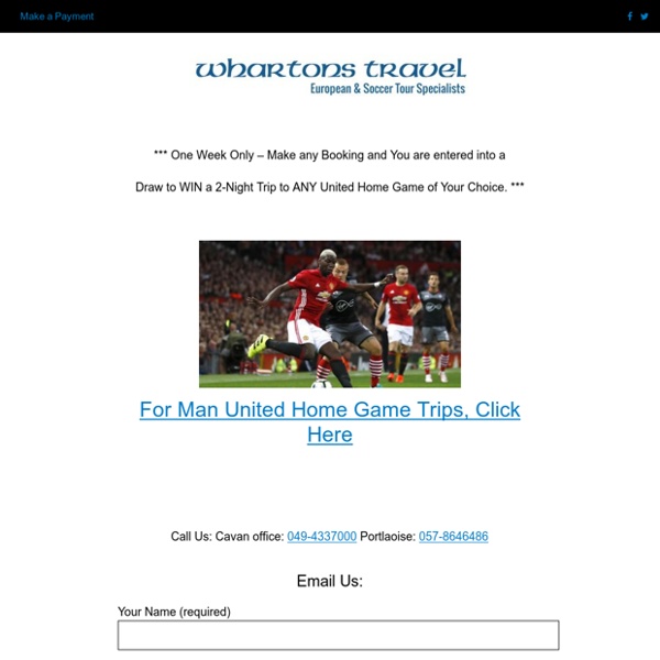 Soccer Man United/Old Trafford Soccer Trips, Tours, Tickets, Packages
