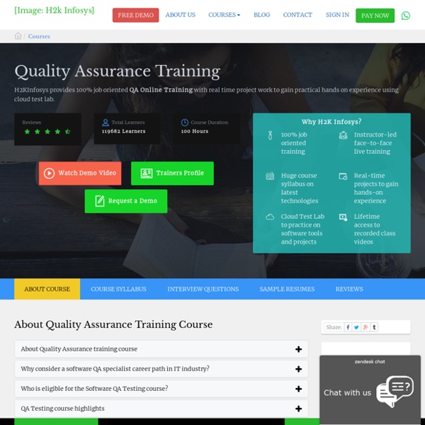 Software Quality Assurance Testing - H2kinfosys