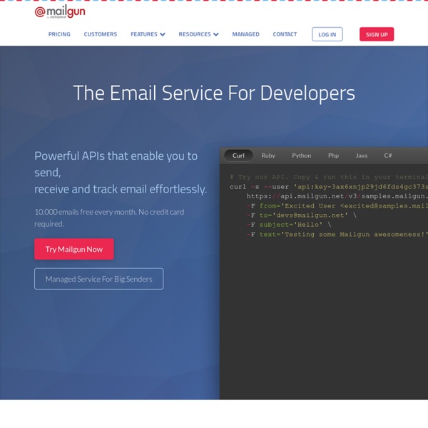Mailgun: Programmable Mail Servers