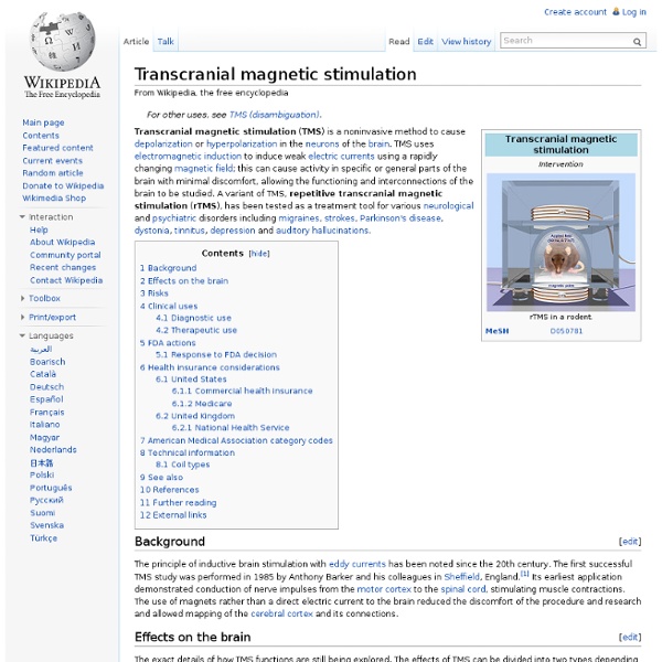 Transcranial magnetic stimulation