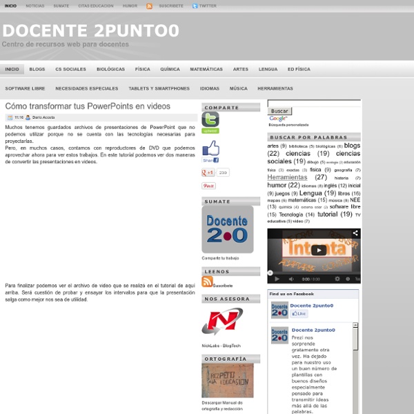 Cómo transformar tus PowerPoints en videos ~ Docente 2punto0