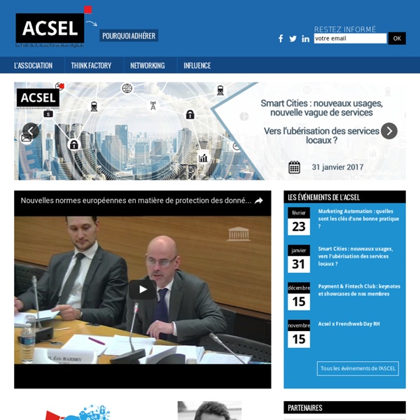 Acsel - Association de l'économie numériqueAcsel