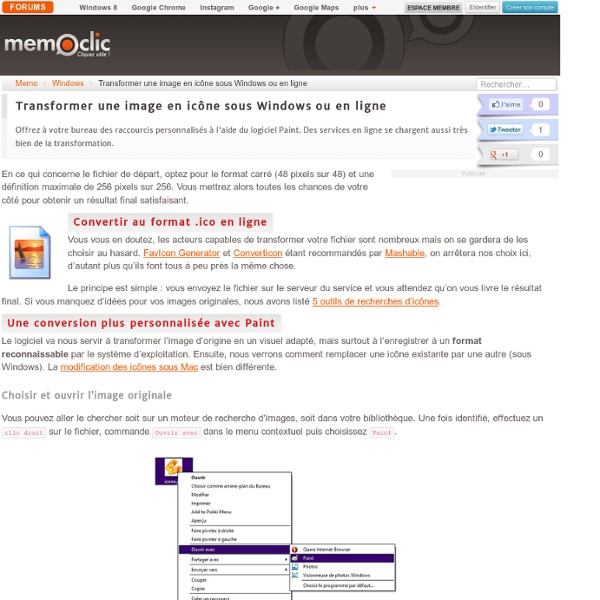 Transformer une image en icône sous Windows ou en ligne
