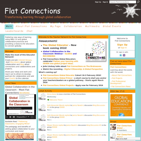 Flat Classrooms - Transforming learning through global collaboration